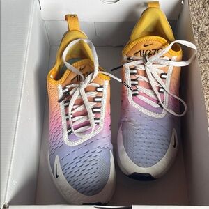 NIKE AIR270  Vibrant Yellow Athletic Shoes